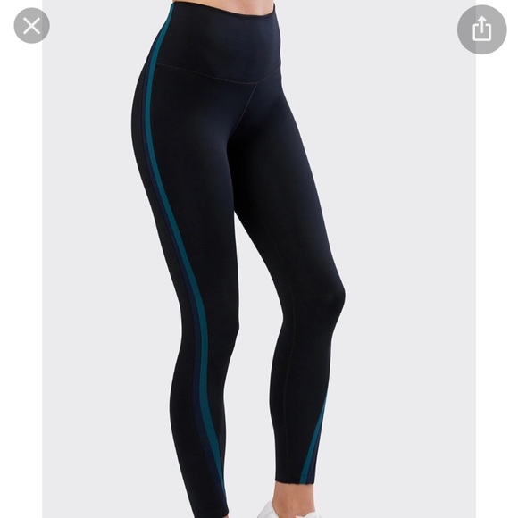 Splits59 OLIVIA HIGH WAIST 7/8 TIGHT BLACK GREEN Leggings - Picture 7 of 7